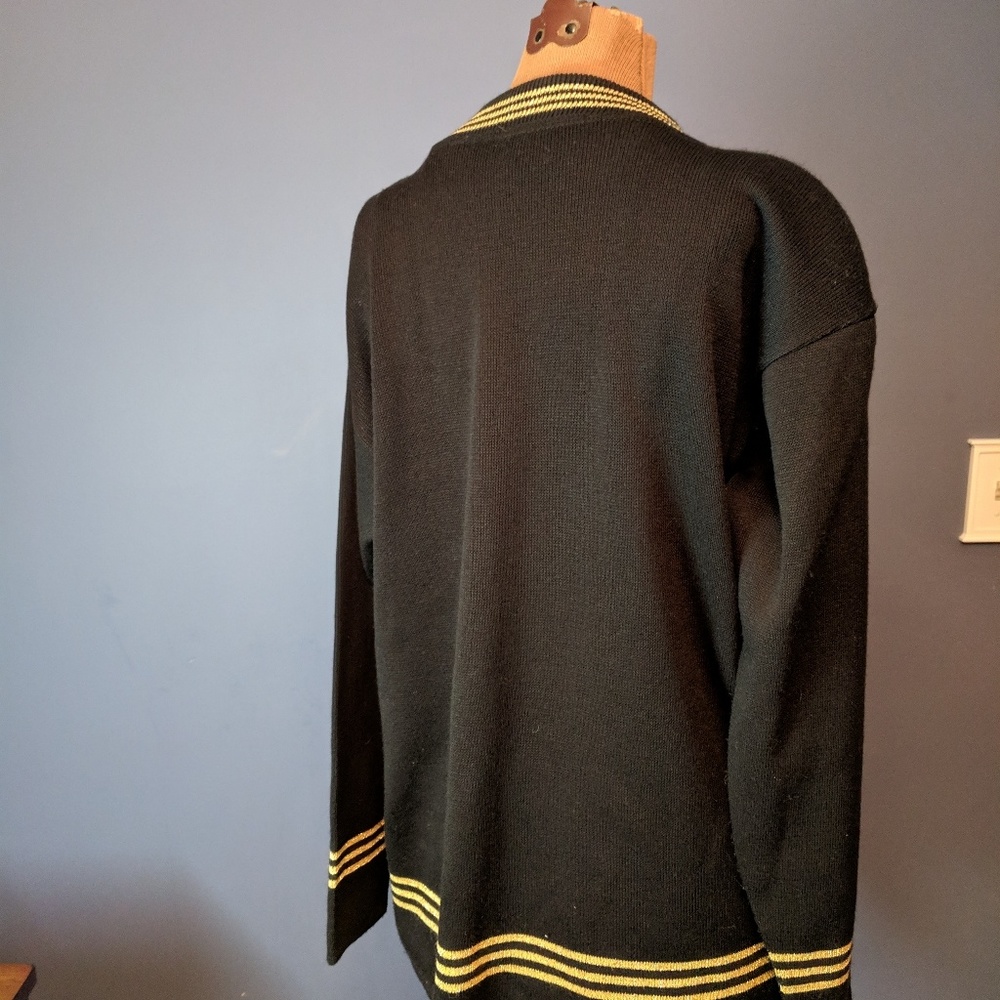 Joyce 90's vintage style long black sweater - Picture 4 of 7